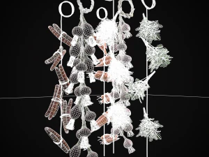 Six Hanging Food Stuffs 3D Model