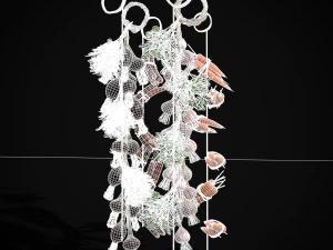 Six Hanging Food Stuffs 3D Model