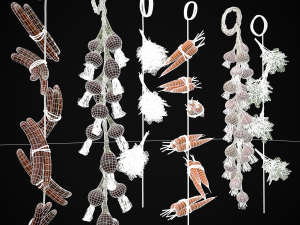 Six Hanging Food Stuffs 3D 모델