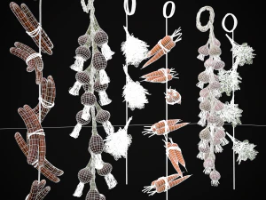 Six Hanging Food Stuffs 3D Model