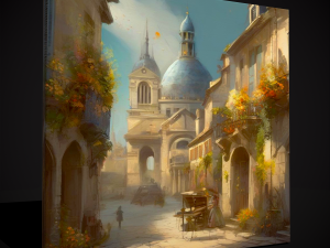 French Renaissance Painting Three Modèle 3D