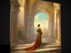 French Renaissance Painting Two 3D-Modell