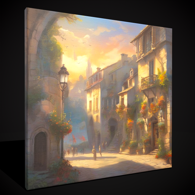 French Renaissance Painting One 3D 模型 .c4d .max .obj .3ds .fbx .stl .blend