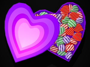 Multicolored Valentines Day Box 3D Model