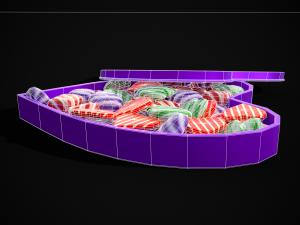 Multicolored Valentines Day Box 3D Model