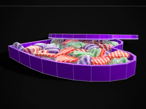 Multicolored Valentines Day Box 3D Model