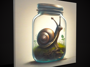 Snail in a Jar Painting 3D Model