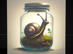 Snail in a Jar Painting 3D Model
