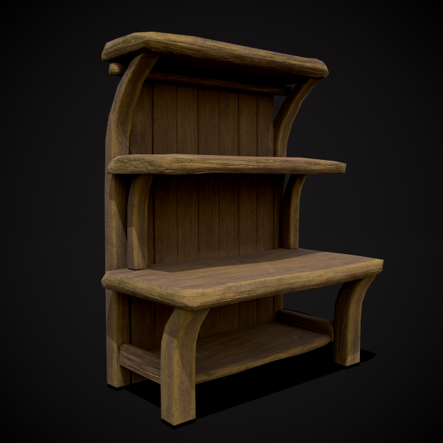Workshop Shelf 3D Модель .c4d .max .obj .3ds .fbx .stl .blend 