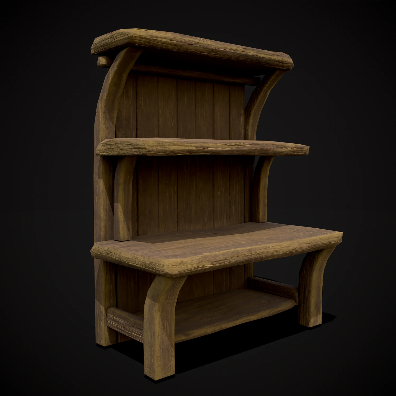 Workshop Shelf 3D Model .c4d .max .obj .3ds .fbx .stl .blend 