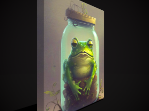 Frog in a Jar Painting 3D Model