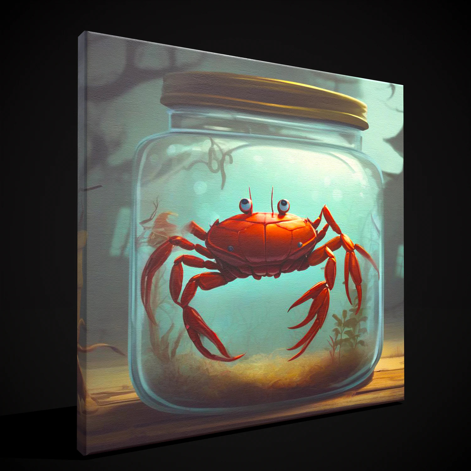 Crab in a Jar Painting 3D Model .c4d .max .obj .3ds .fbx .stl .blend 
