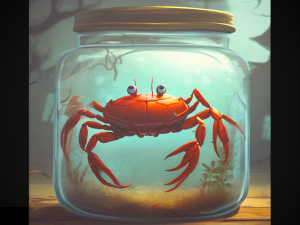 Crab in a Jar Painting 3D Model