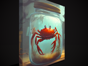 Crab in a Jar Painting 3D Model