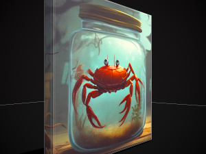 Crab in a Jar Painting 3D Model