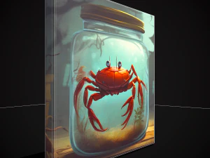 Crab in a Jar Painting 3D Model