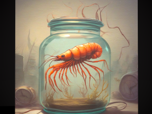 Shrimp in a Jar Painting Model 3D
