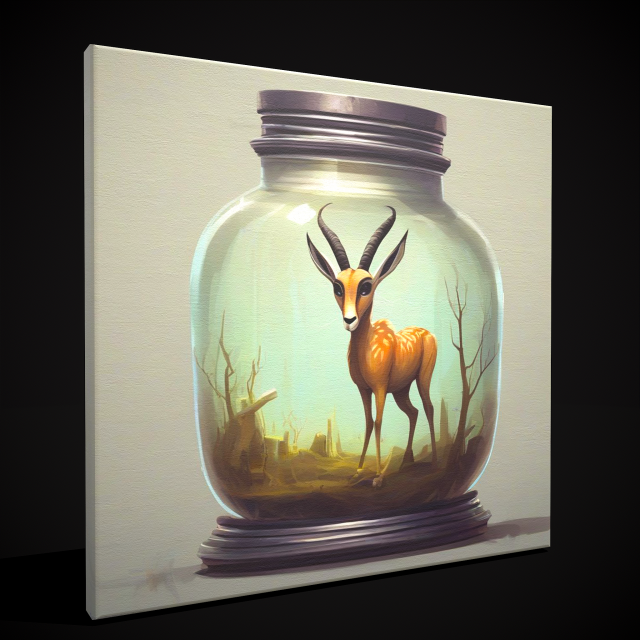 Gazelle in a Jar Painting Modelo 3D .c4d .max .obj .3ds .fbx .stl .blend 