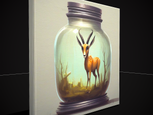 Gazelle in a Jar Painting Modelo 3D