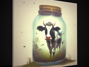 Cow in a Jar Painting 3Dモデル