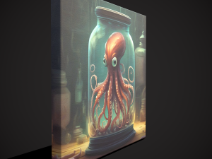 Squid in a Jar Painting 3D मॉडल