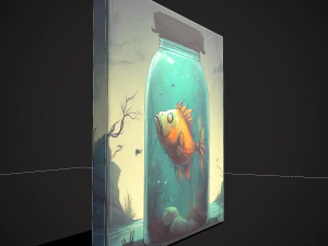 Fish in a Jar Painting 3D Model