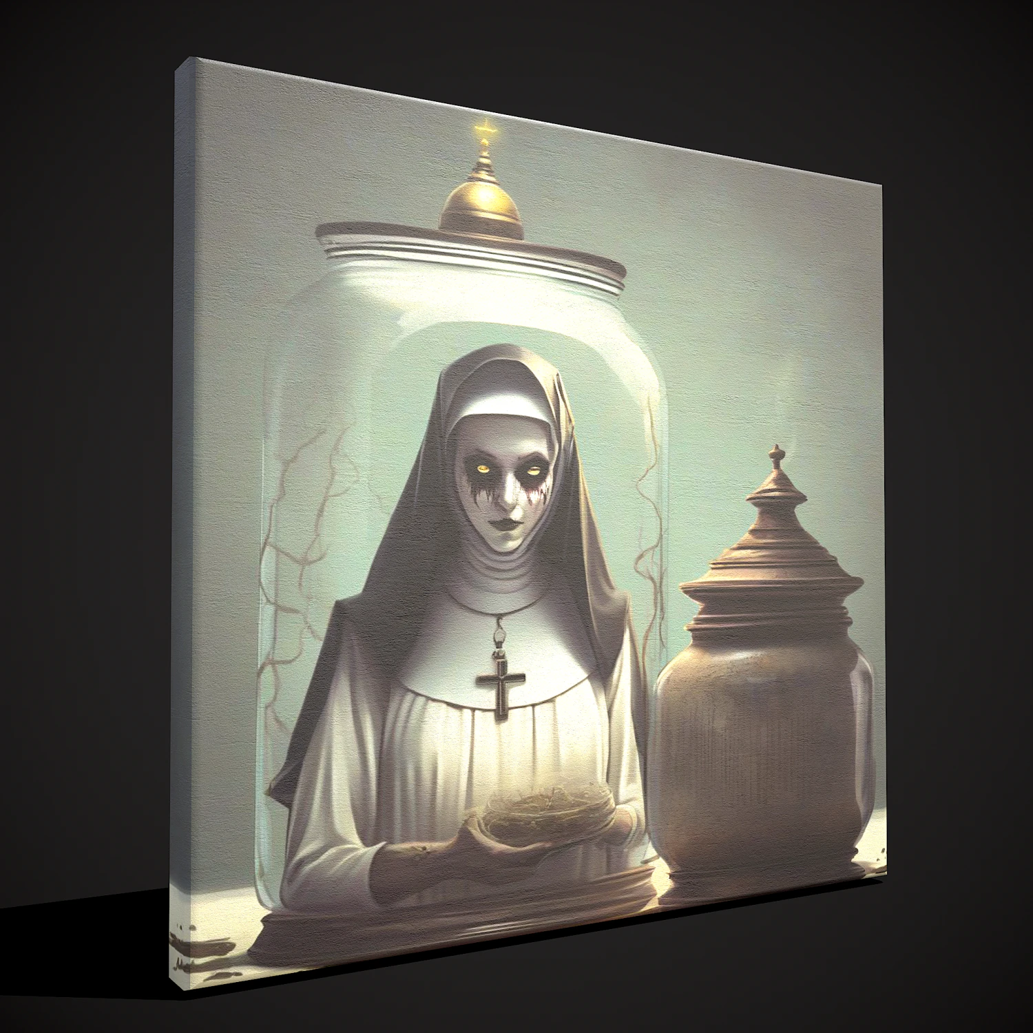 Nun In A Jar Painting - 3D Model .c4d .max .obj .3ds .fbx .stl .blend 