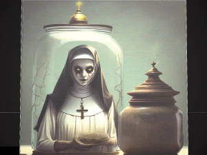 Nun In A Jar Painting - 3D Model