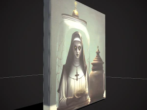 Nun In A Jar Painting - 3D Model