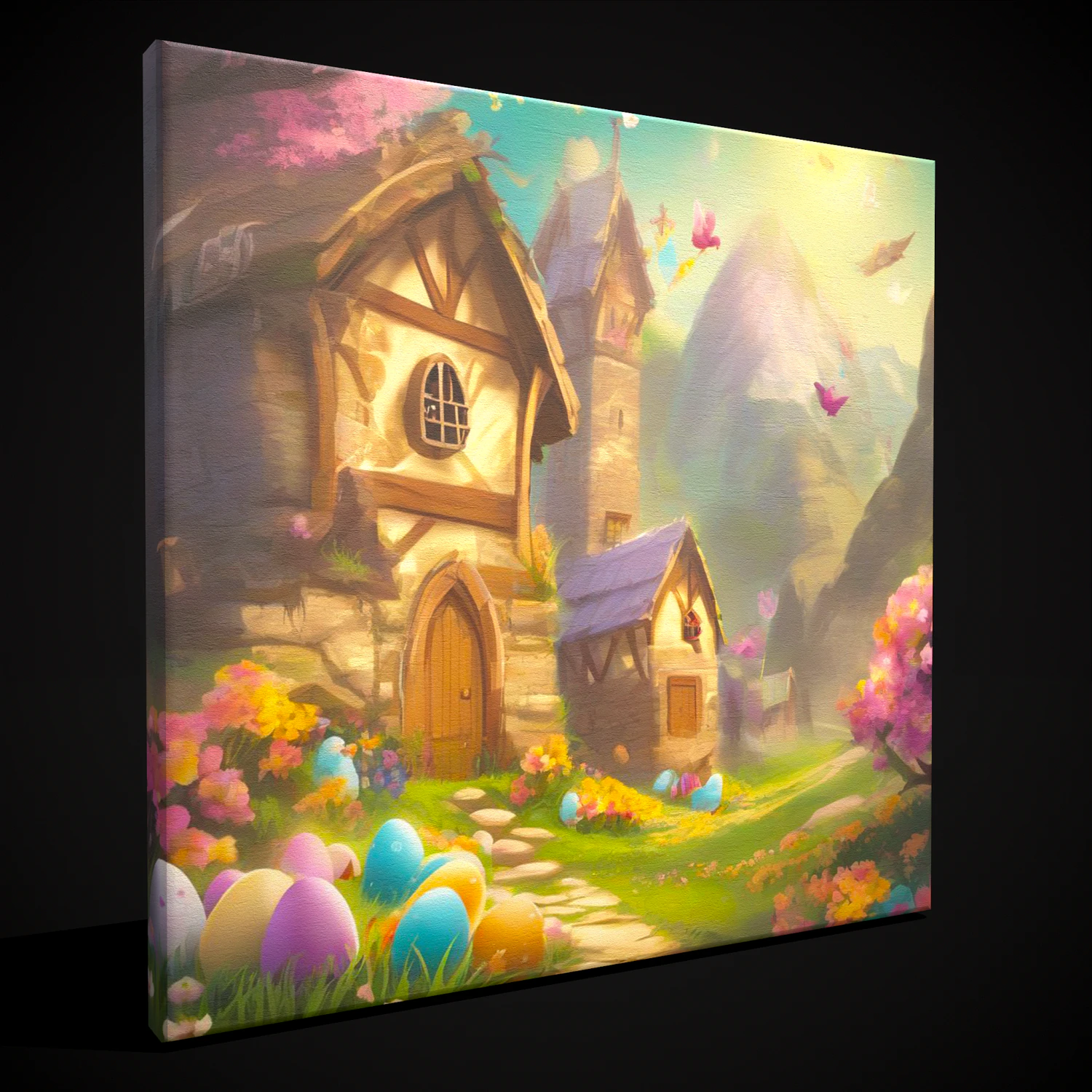 Easter Painting Eight 3D Model .c4d .max .obj .3ds .fbx .stl .blend 