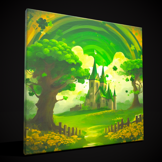 St Pattys Painting Two 3D Модель .c4d .max .obj .3ds .fbx .stl .blend