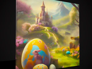 Pintura de Pascua cinco Modelo 3D