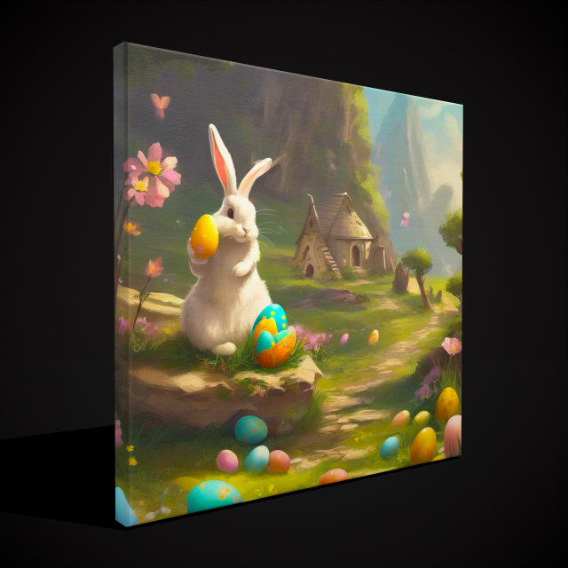 Easter Painting Four 3D 모델 .c4d .max .obj .3ds .fbx .stl .blend