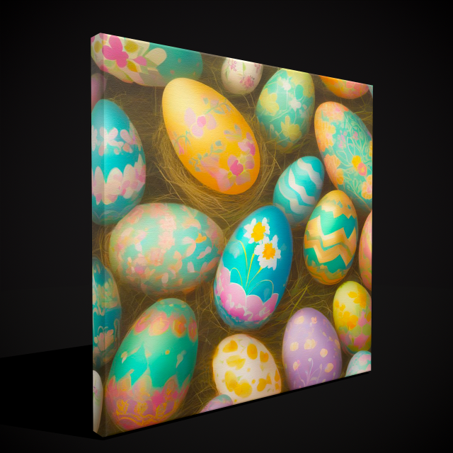 Easter Painting Three 3D 模型 .c4d .max .obj .3ds .fbx .stl .blend 