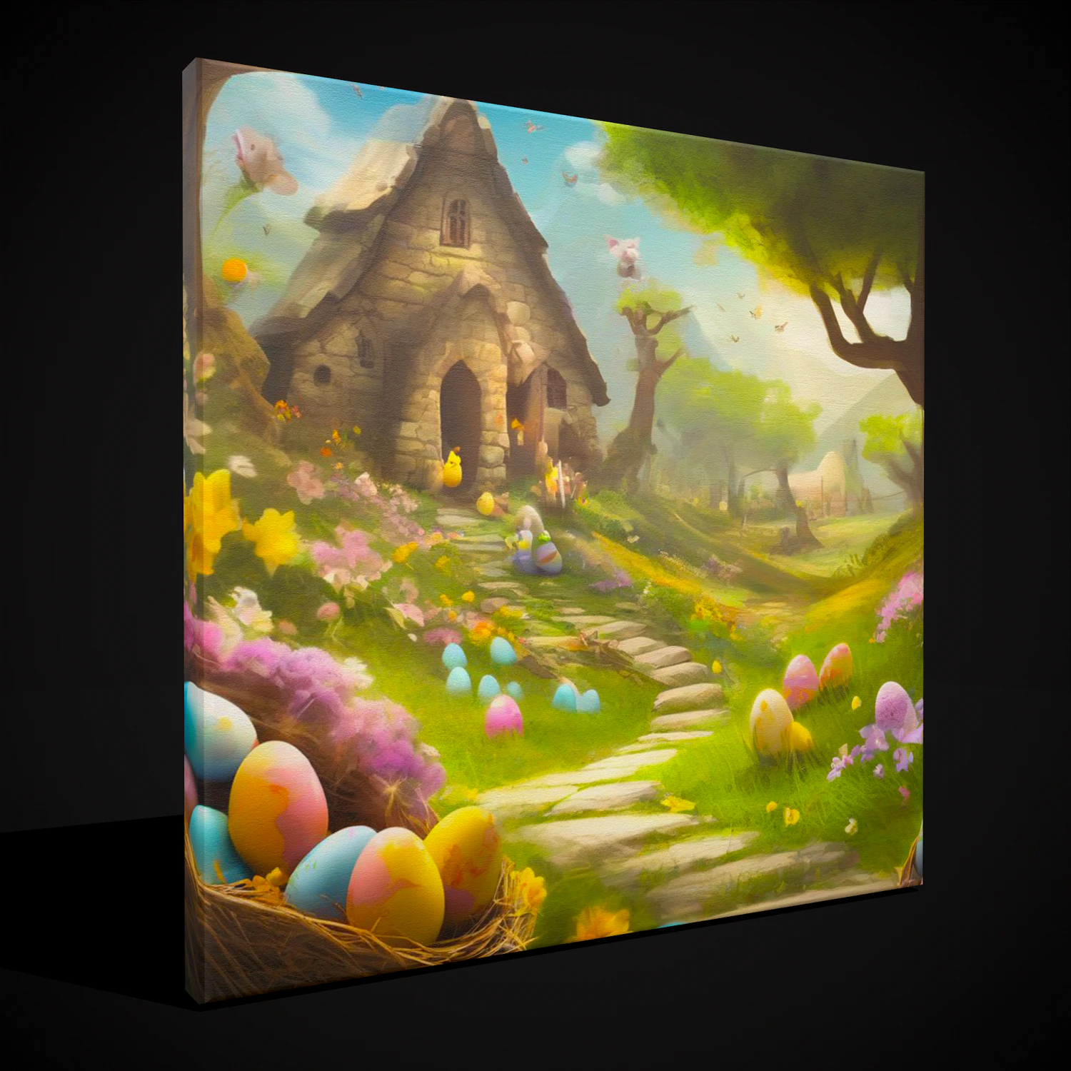 Easter Painting Two 3D Model .c4d .max .obj .3ds .fbx .stl .blend 