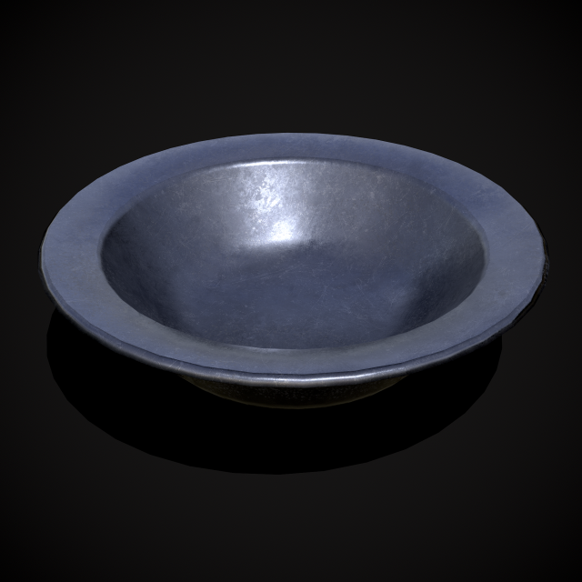 Basic Metal Bowl 3Dモデル .c4d .max .obj .3ds .fbx .stl .blend 