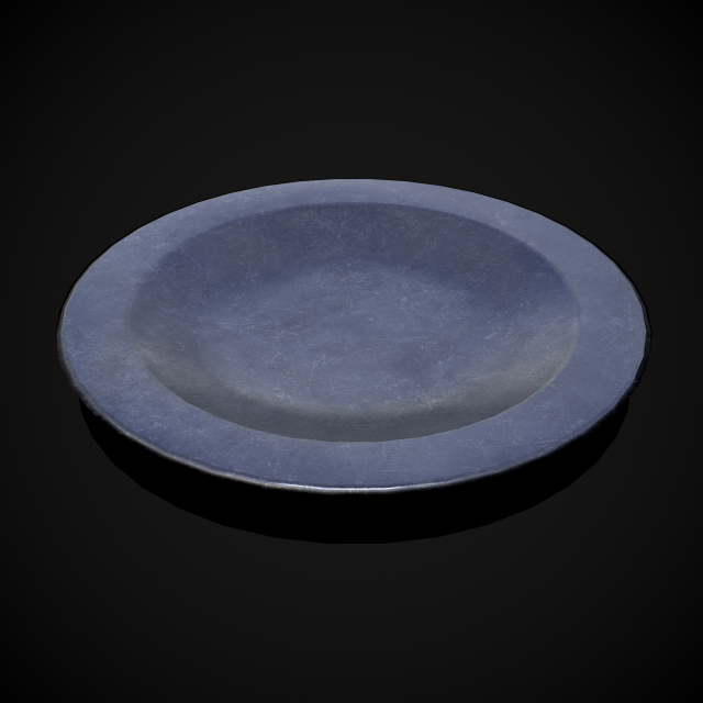 Basic Metal Plate 3D Модель .c4d .max .obj .3ds .fbx .stl .blend 