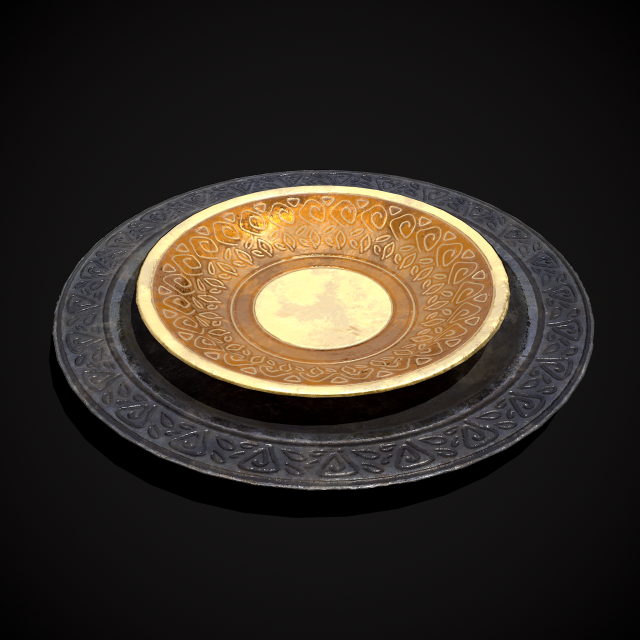 Medieval Fancy Plates - s- Files Include FBX and OBJ Includes PBR Texture in 4096 x 4096 - 3D Model .c4d .max .obj .3ds .fbx .stl .blend 