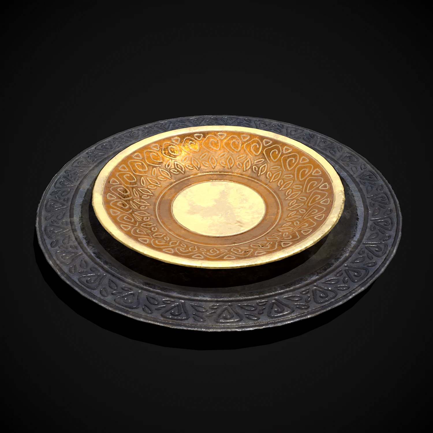 Medieval Fancy Plates - s- Files Include FBX and OBJ Includes PBR Texture in 4096 x 4096 - 3D Model .c4d .max .obj .3ds .fbx .stl .blend 