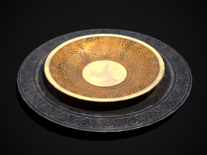 Medieval Fancy Plates - s- Files Include FBX and OBJ Includes PBR Texture in 4096 x 4096 - Modelo 3D
