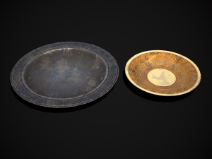 Medieval Fancy Plates - s- Files Include FBX and OBJ Includes PBR Texture in 4096 x 4096 - 3D Model