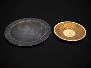 Medieval Fancy Plates - s- Files Include FBX and OBJ Includes PBR Texture in 4096 x 4096 - 3D Model
