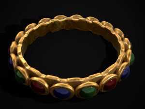 Armband mit Goldsteinen 3D Modell