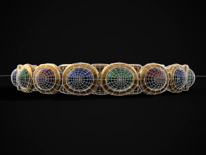 Gold Jeweled Bracelet 3D Model