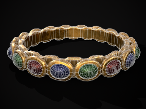 Gold Jeweled Bracelet 3Dモデル