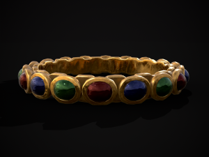 Gold Jeweled Bracelet 3Dモデル