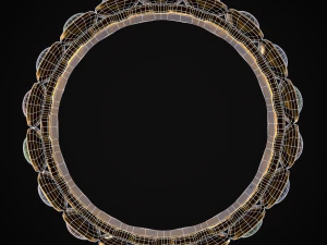 Gold Jeweled Bracelet 3D Model