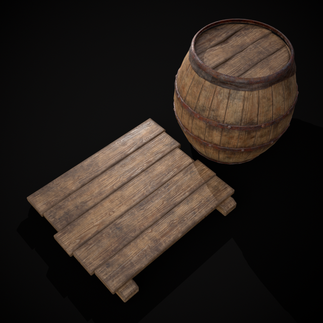 Gorda Wine Barrel 3D Model .c4d .max .obj .3ds .fbx .stl .blend 