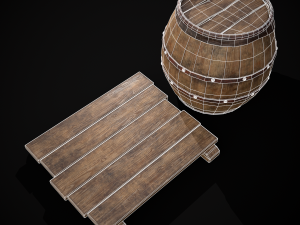 Gorda Wine Barrel 3D Model