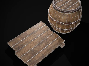 Gorda Wine Barrel 3D Model